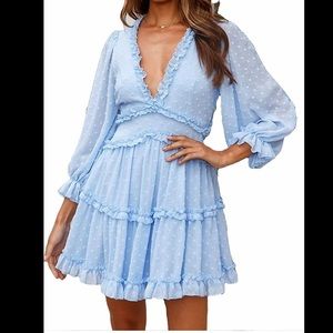 Long Sleeve Ruffle Dress